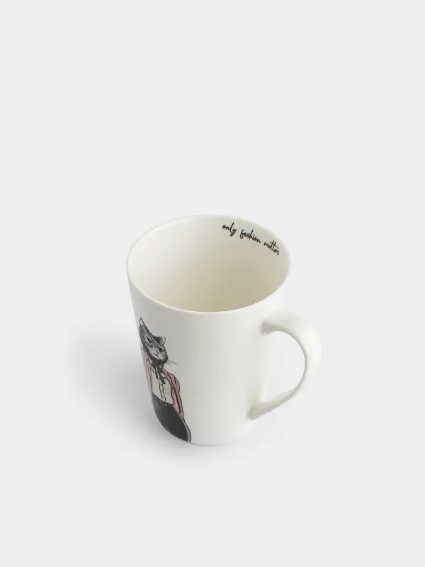 Кружка, 420 мл, Кошка в костюме, On style, image-3