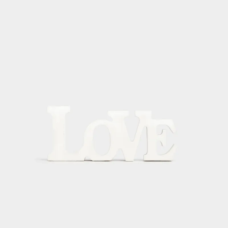 Мүсін, 14х6 см, ағаш, ақ, Love
