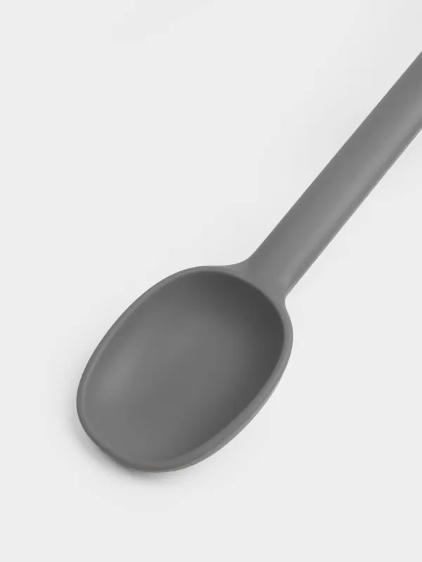 Ложка сервировочная, 28 см, силикон, серая, Grey steel, image-3