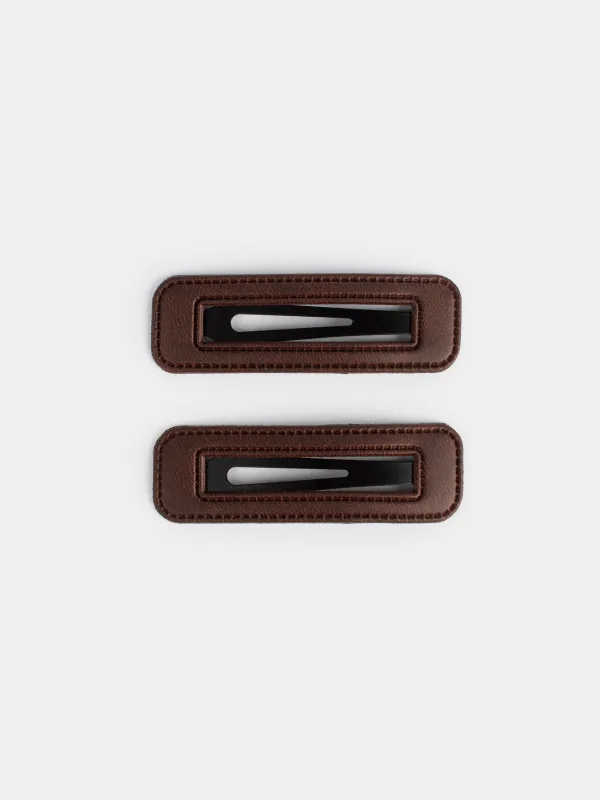 Заколка для волос, Basic Leather, image-0