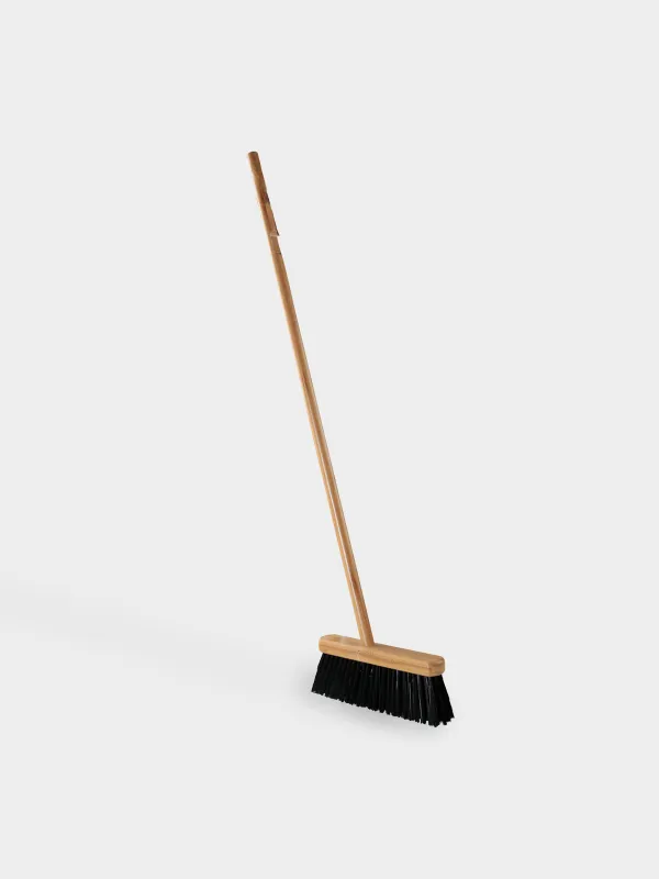 Щетка для мусора, с совком, 93 см, пластик/бамбук/сталь, черная, Black clean, image-1