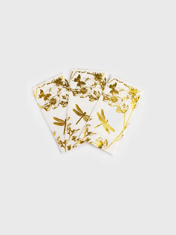 Қағаз майлықтар, 33х33 см, 20 дана, төртбұрышты, ақ, Гүлдер, Flower garden, image-1