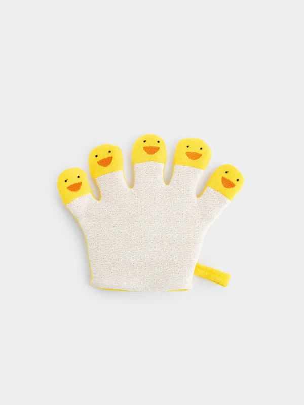 Мочалка-варежка для тела, Утки, Duck yellow, image-0