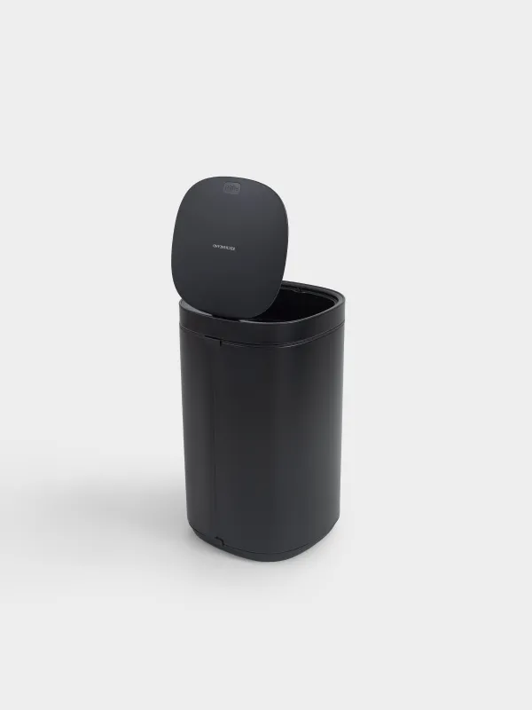 Ведро для мусора, 30 л, с кнопкой для открывания, Total black, image-2
