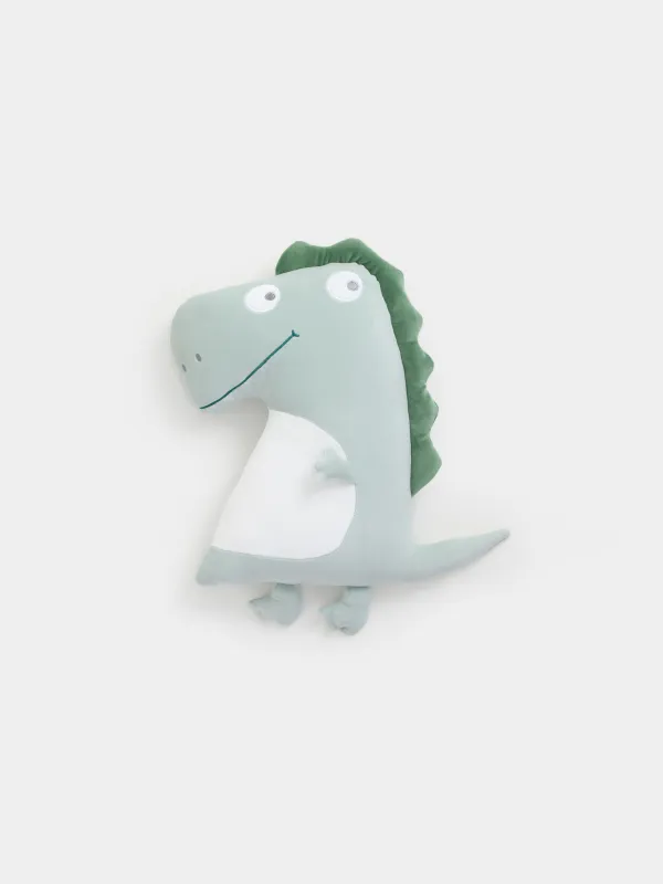 Сәндік жастық, 45х33 см, спандекс/полиэстер, жасыл, Динозавр, Dino, image-0