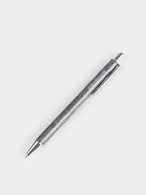 Шарикті қалам, 14 см, болат, күміс, жылтыры бар, Draw sparkle, image-1