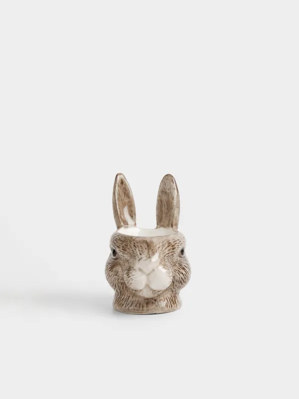 Подставка для яйца, 11 см, керамика D, коричневая, Кролик, Easter lace, image-0