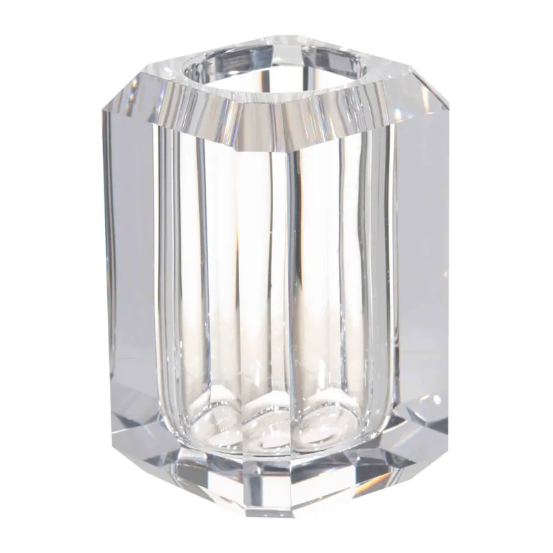 Тіс щеткаларына арналған стақан, 11 см, шыны, Қырлар, Shower Crystal Glance, image-0
