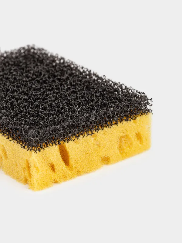 Губка для мытья посуды, 3 шт, Black clean, image-3