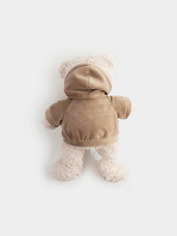 Игрушка, 35 см, мягкая, полиэстер, молочная, Медведь в худи, Bear, image-1