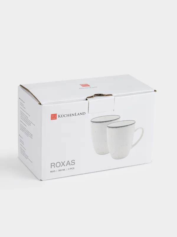 Кружка, 360 мл, 2 шт, в крапинку, Roxas, image-4