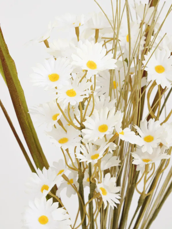 Сәндік бұтақ, 53 см, полиэстер, Ақ түймедақтар, Daisies, image-2