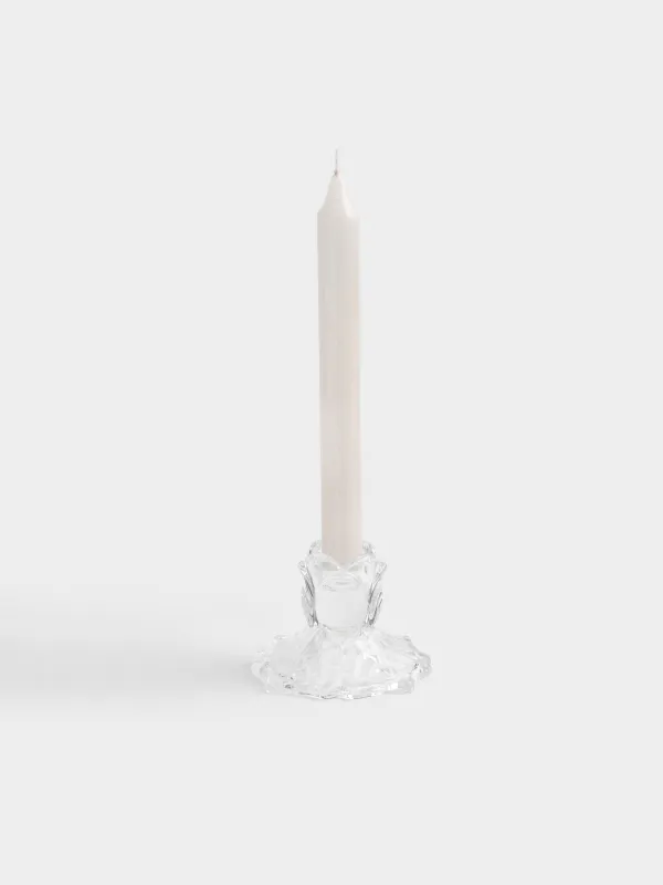 Шам ұстағыш, 8 см, жіңішке шамға арналған, шыны Р, Гүл, Fleur, image-4