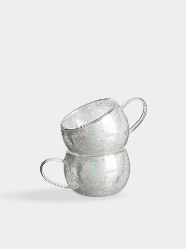 Шыныаяқ, 270 мл, 2 дана, шыны Б, күміс жылтырмен, Air sparkly, image-0