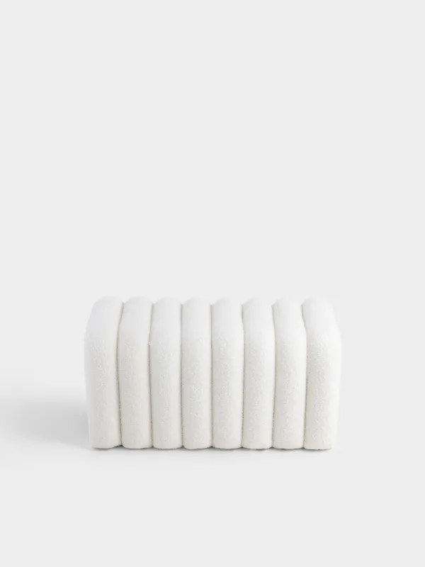 Банкетка, 76х40 см, букле/ағаш, сүт түстес, Арка, Boucle, image-0