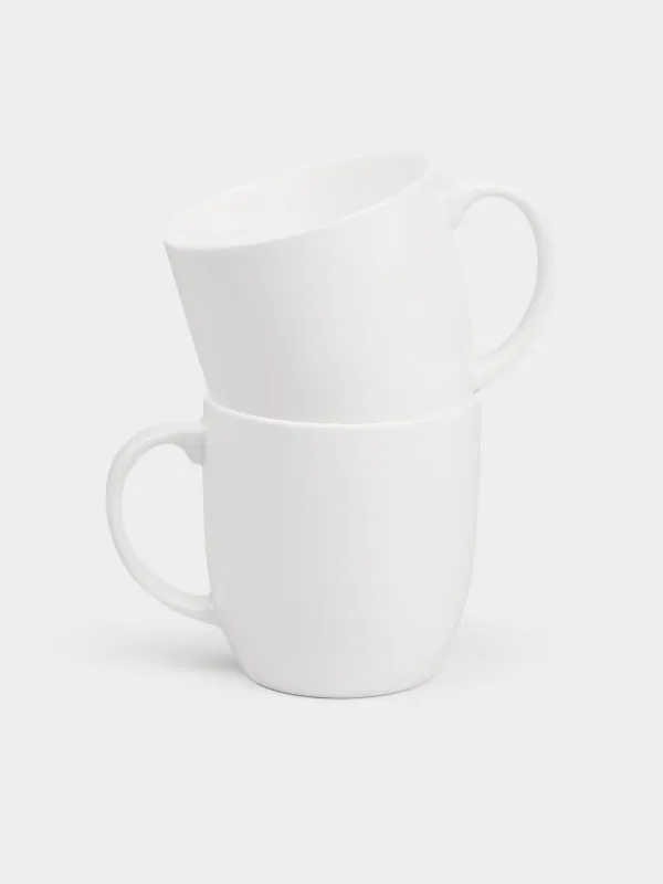 Саптыаяқ, 370 мл, 2 дана, F фарфоры, ақ, Ideal white, image-0