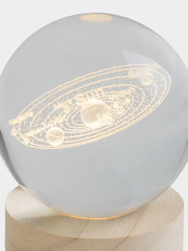 Светильник декоративный, 10 см, стекло/дерево, Планеты, Illumination, image-1