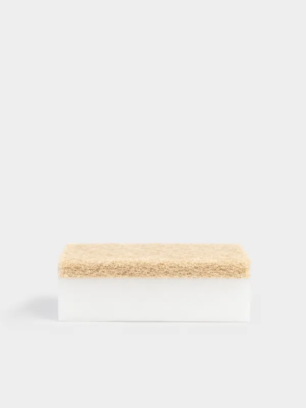 Меламинді Губка, 3 дана, абразивтік ендірмесі бар, сарғылт, Clean, image-2