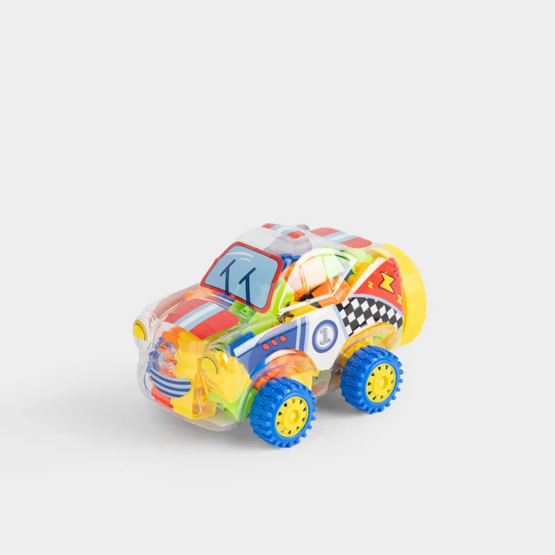 Конструктор, 12х10 см, пластик, Текшелері бар машина, Hobby kids