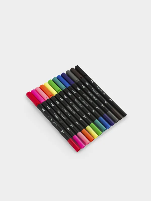 Маркерлер жиынтығы, 12 дана, қос, полипропилен, Draw, image-1