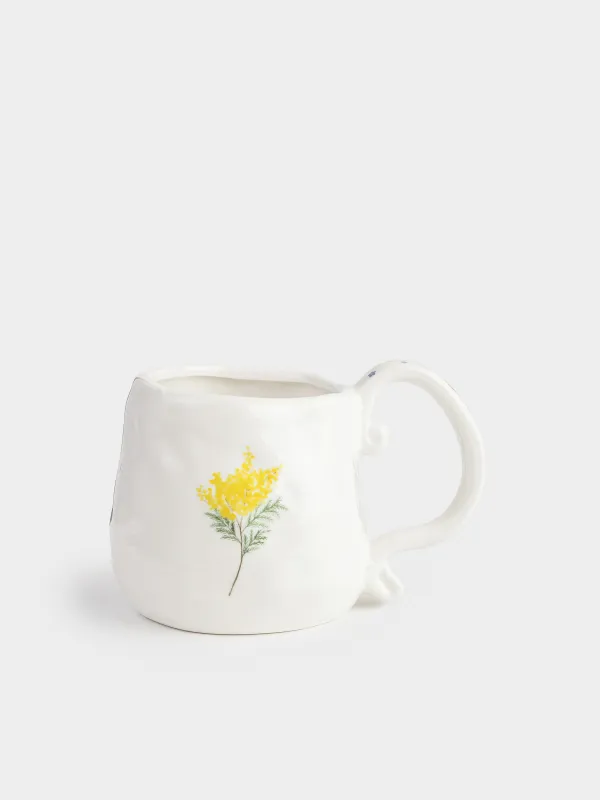 Кружка, 530 мл, Мимоза и незабудка, Crumple flower, image-0
