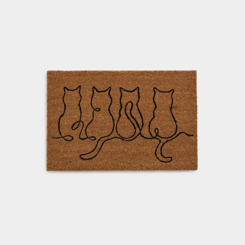 Коврик придверный, 40х60 см, Коты, Cat