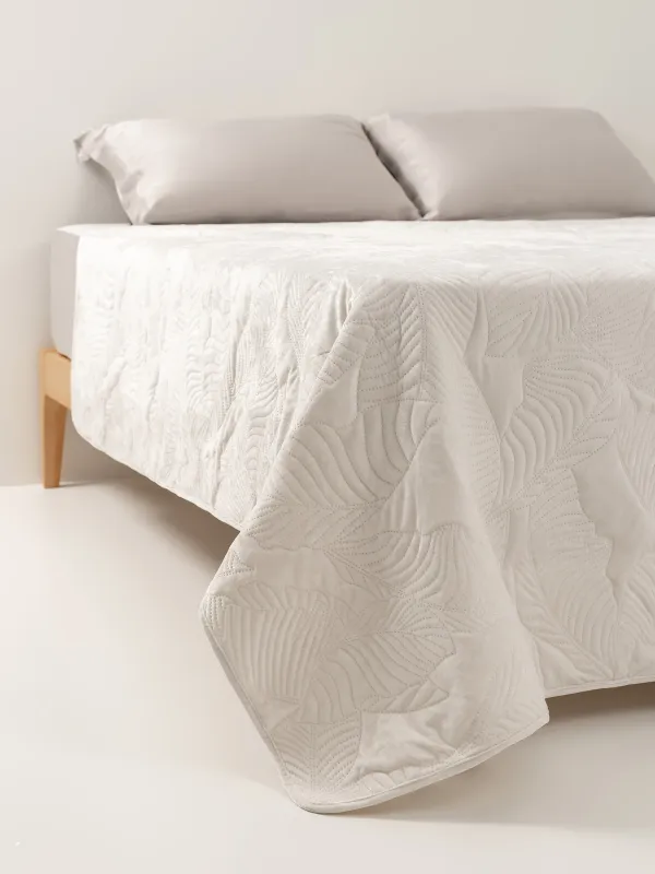 Покрывало, 220х240 см, стеганое, Листья, Stitch velvet, image-0