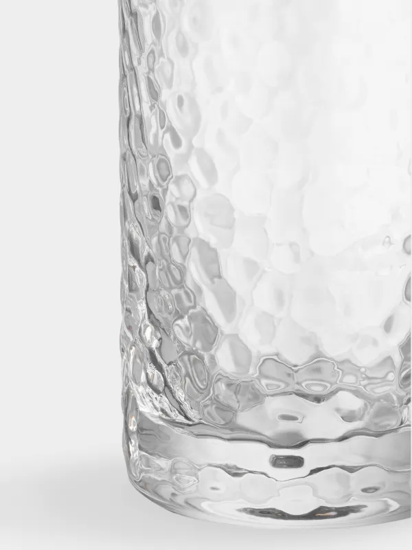 Стақан, 14 см, 300 мл, шыны, күміс жиегі бар, Ripply silver, image-3