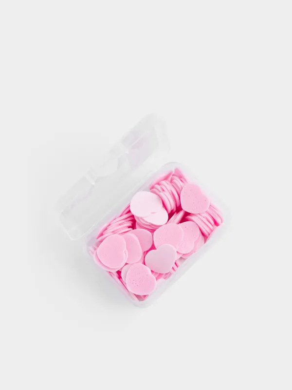 Сабын-конфетти, 2 см, 80 дана, қызғылт, Құлпынай, Жүрек, Confetti, image-1
