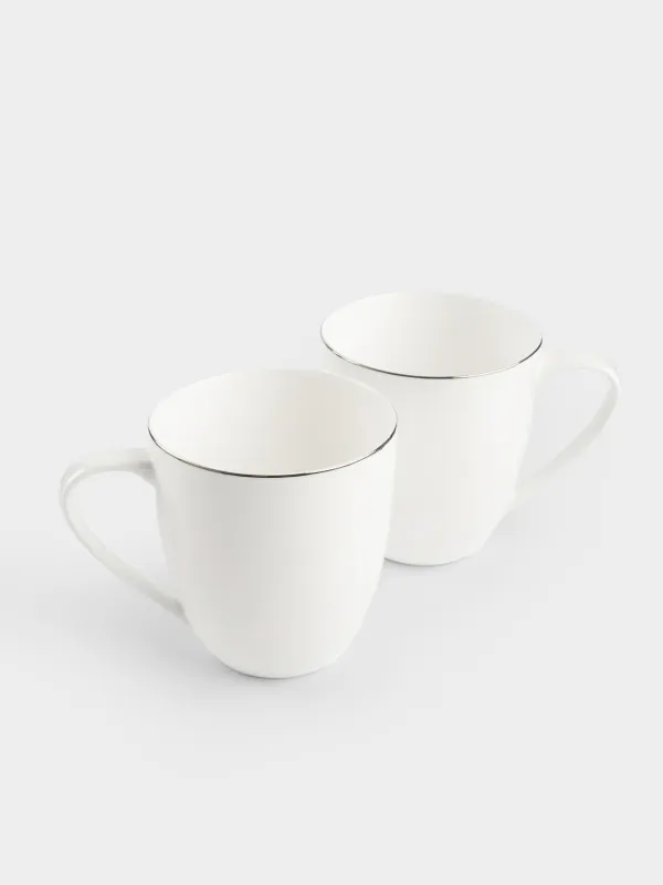 Шыныаяқ, 450 мл, 2 дана, фарфор F, ақ, Ideal silver, image-5