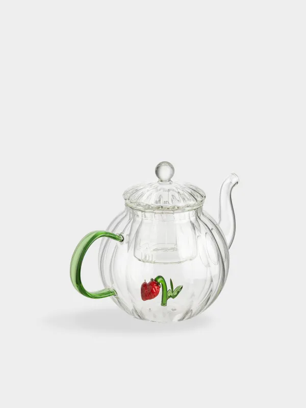 Шайнек, 1 л, шыны Б, жасыл тұтқа, Құлпынай, Camellia decor, image-1