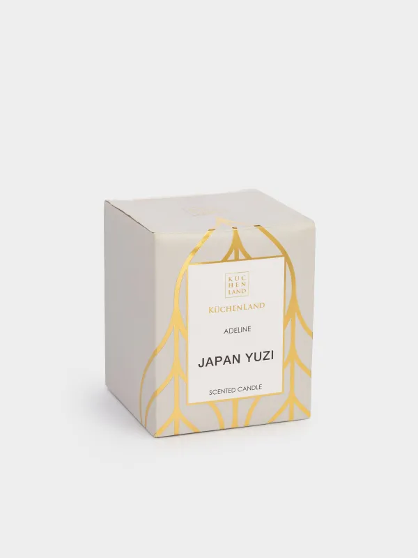 Хош иісті шам, 9 см, шам ұстағышта, қақпағы бар, ақ, Japan Yuzi, Adeline, image-5