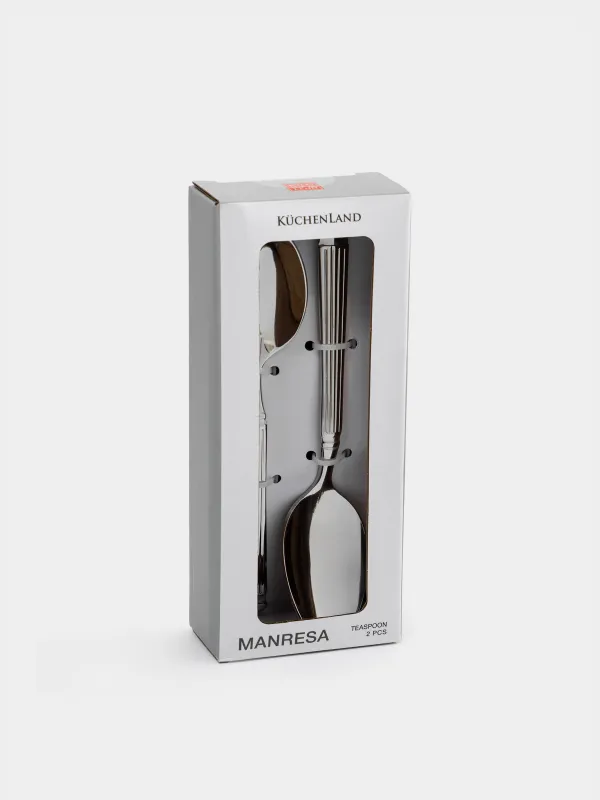 Шай қасық, 2 дана, болат, Жолақтар, Manresa, image-4