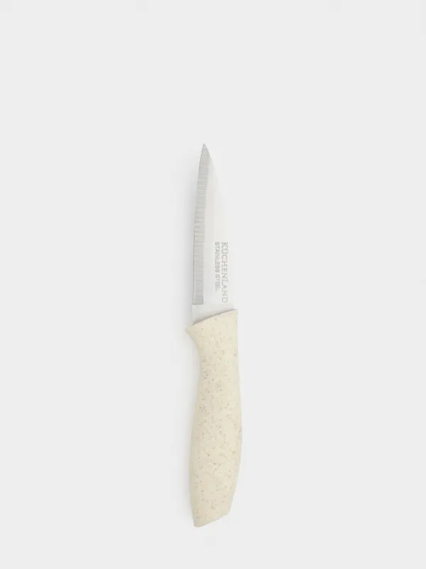Көкөніс тазартқыш пышақ, 9 см, болат/пластик, сүт түсті, Speck-light, image-0