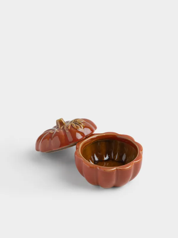 Сақтау ыдысы, 10х8 см, 160 мл, керамика K, қызғылт сары, Асқабақ, Autumn gourds, image-3