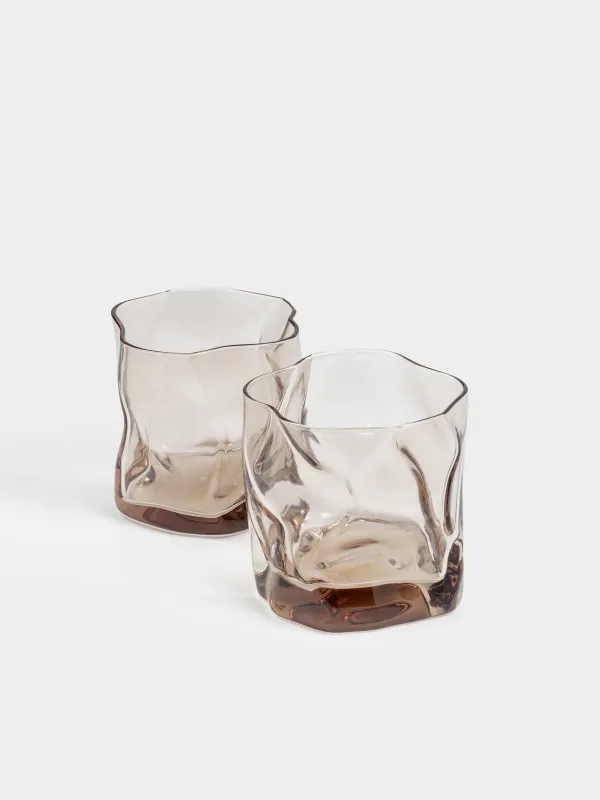 Виски стақаны, 8 см, 245 мл, 2 дана, шыны, қоңыр, Slalom color, image-1