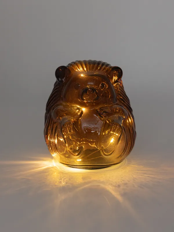 Сәндік шам, 13 см, шыны, қоңыр, Кірпі, Illumination shape, image-5