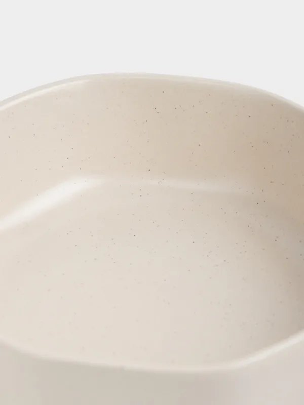 Салат ыдысы, 16х5 см, 580 мл, керамика, сүт түстес, Мыжылған әсер, Crumple creme, image-2
