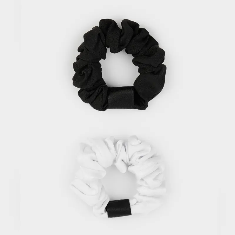 Шаш резеңкелер жинағы, 7 см, 2 дана, полиэстер, қара/ақ, Silk