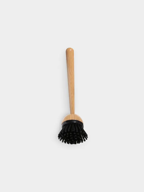 Щетка для уборки, 21 см, пластик/бамбук, черная, Black clean, image-1