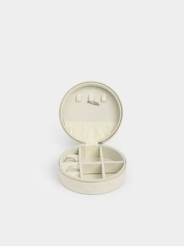 Зергерлік қобдиша, 9х5 см, жасанды былғары, сүтті, Premiere small, image-3