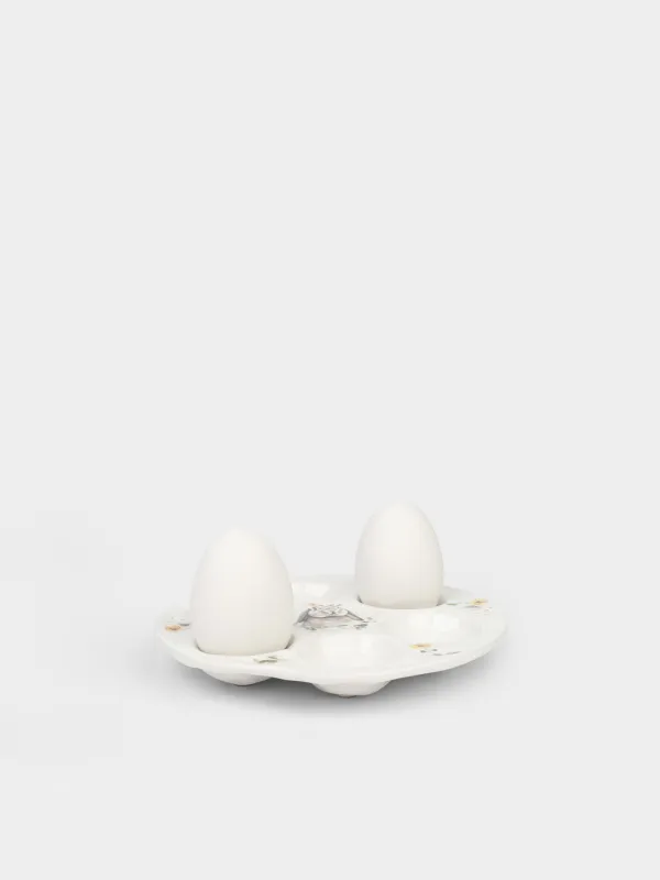 Блюдо пасхальное, 18 см, Кролик с цветами, Natural Easter, image-4