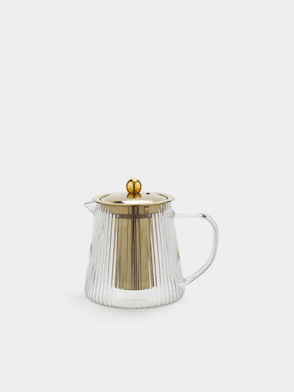 Шайнек, 900 мл, шыны Б/болат, алтын, Ribby gold, image-0