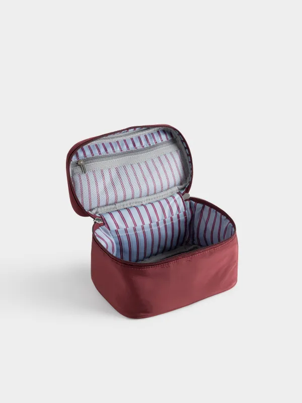 Косметикалық сөмке, 21х12 см, тұтқасы бар, полиэстер, қою қызыл, Travel color, image-4