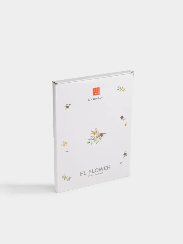 Блюдо, 30х21 см, фарфор N, овальное, белое, Цветы, El flower, image-5