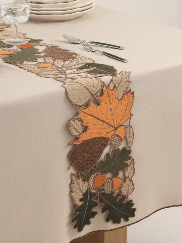 Дорожка настольная, песочная, Autumn leaf, image-8