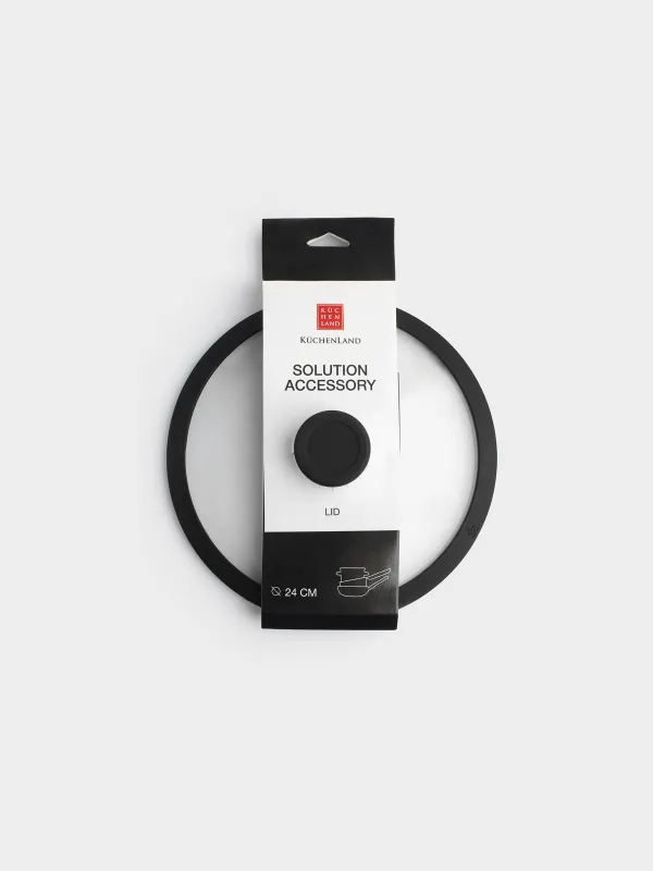 Крышка, 24 см, стекло Т/силикон, Solution accessory, image-3