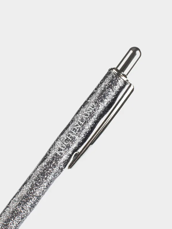 Шарикті қалам, 14 см, болат, күміс, жылтыры бар, Draw sparkle, image-2