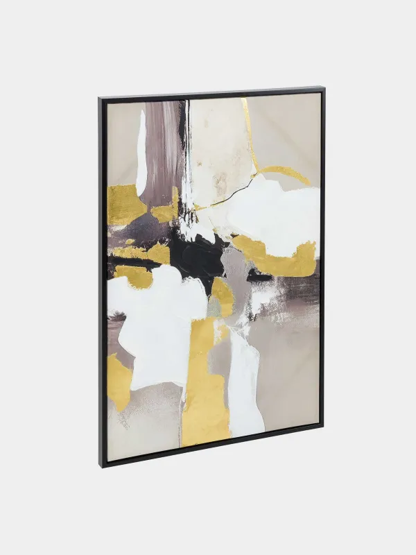 Жиектемедегі сурет, 80х120 см, кенеп, алтын сұр, Абстракция, Abstract, image-1