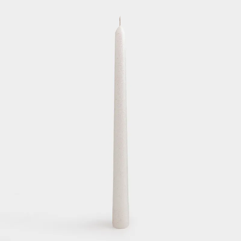Свеча, 25 см, тонкая, с блестками, Sparkly candle